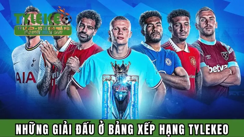 Các giải đấu mà bảng thứ hạng Tỷ lệ kèo cập nhật 